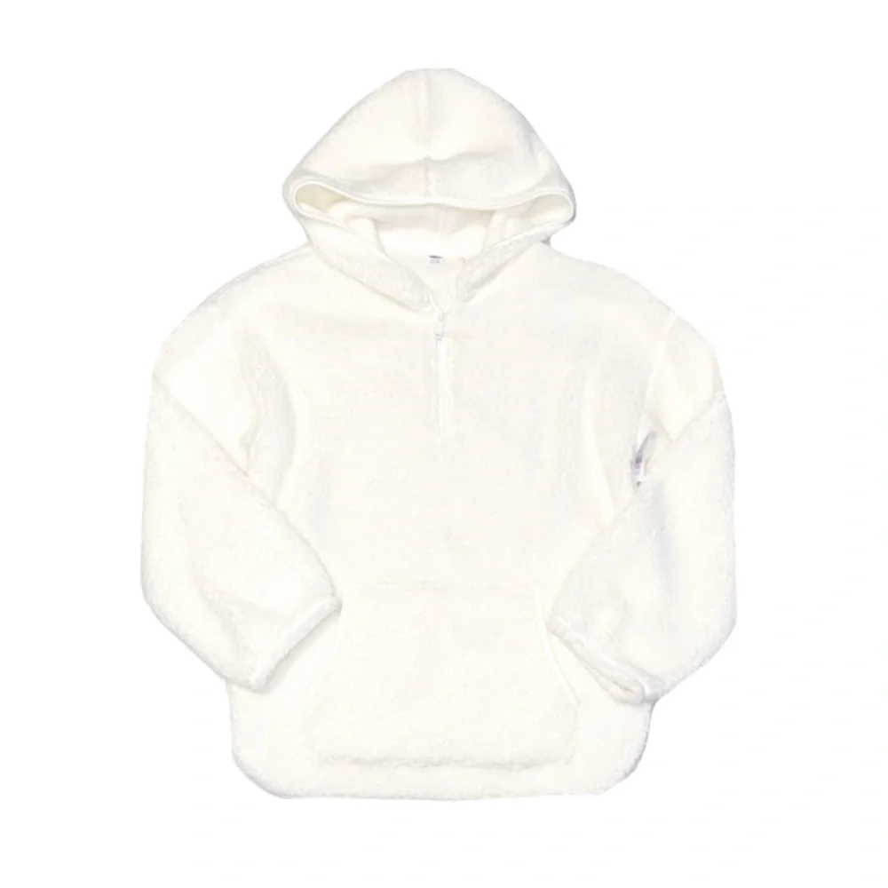 OLD NAVY Girl's Half-Zip Long Sleeve Sherpa Hoodie XXL 18 New With Tags